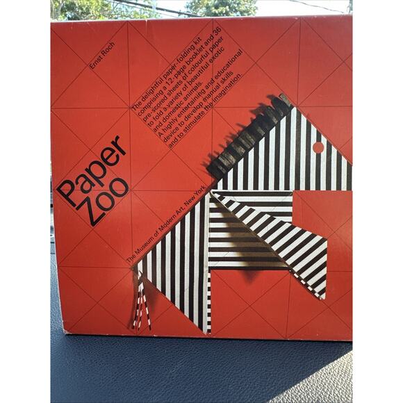 Vintage Paper Zoo Model Pre-Fold Animal Construction Set 1985 Museum Modern Art - Picture 3 of 8